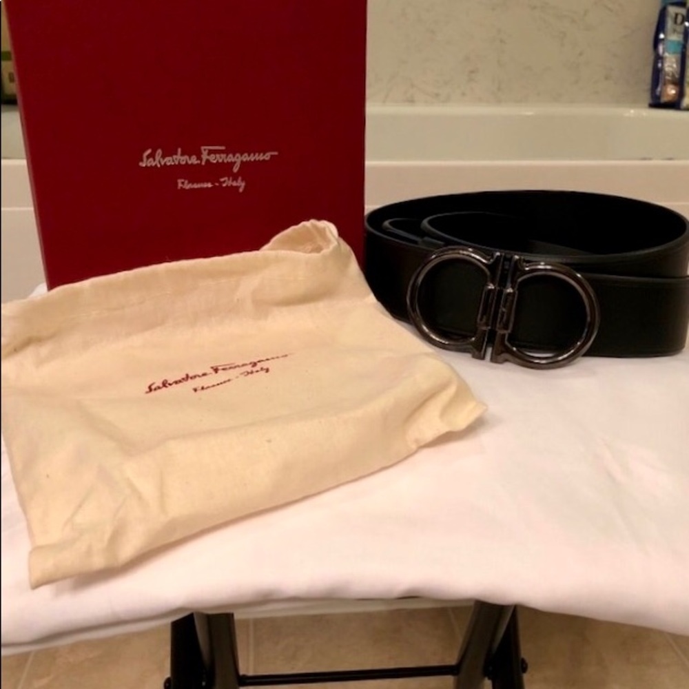 Men’s black Ferragamo Belt